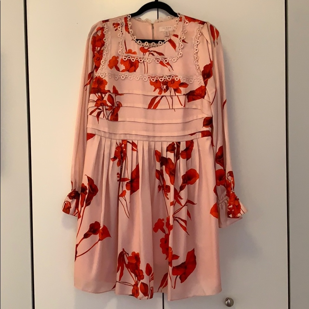 Ted Baker floral fit and flare dress